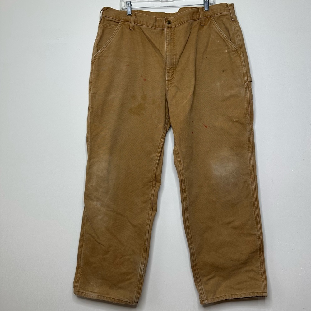 Carhartt Men’s Flannel-Lined Utility Work Pant Size 42 - Picture 1 of 8